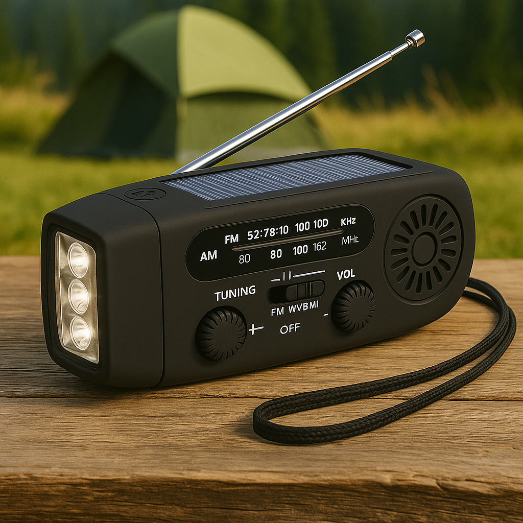 Radio cool de Emergencia Solar para Camping y Cortes de Luz